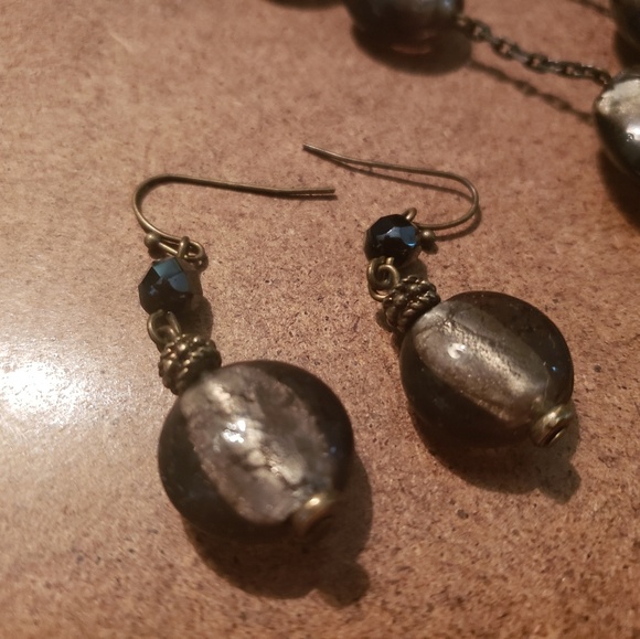 Cold water creek brown stone necklace set - Picture 3 of 3